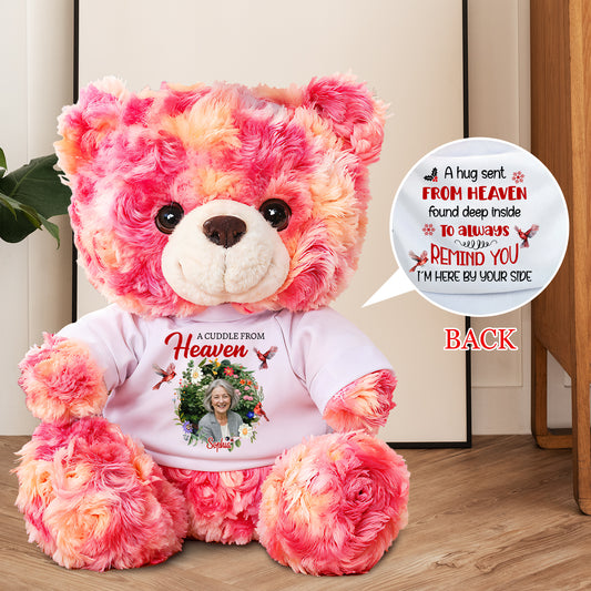 Cuddle From Heaven Sympathy Gift - Memorial Personalized Custom Teddy Bear Plush