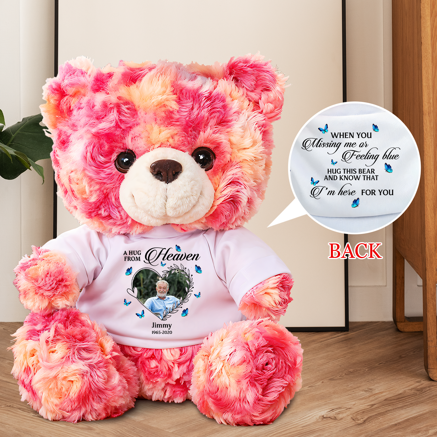 When You Feeling Blue - Memorial Personalized Custom Teddy Bear Plush