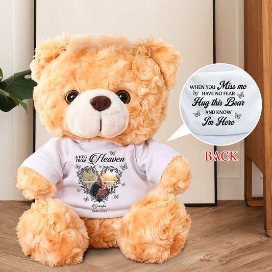 Forever In Our Hearts Wings - Memorial Personalized Custom Teddy Bear Plush
