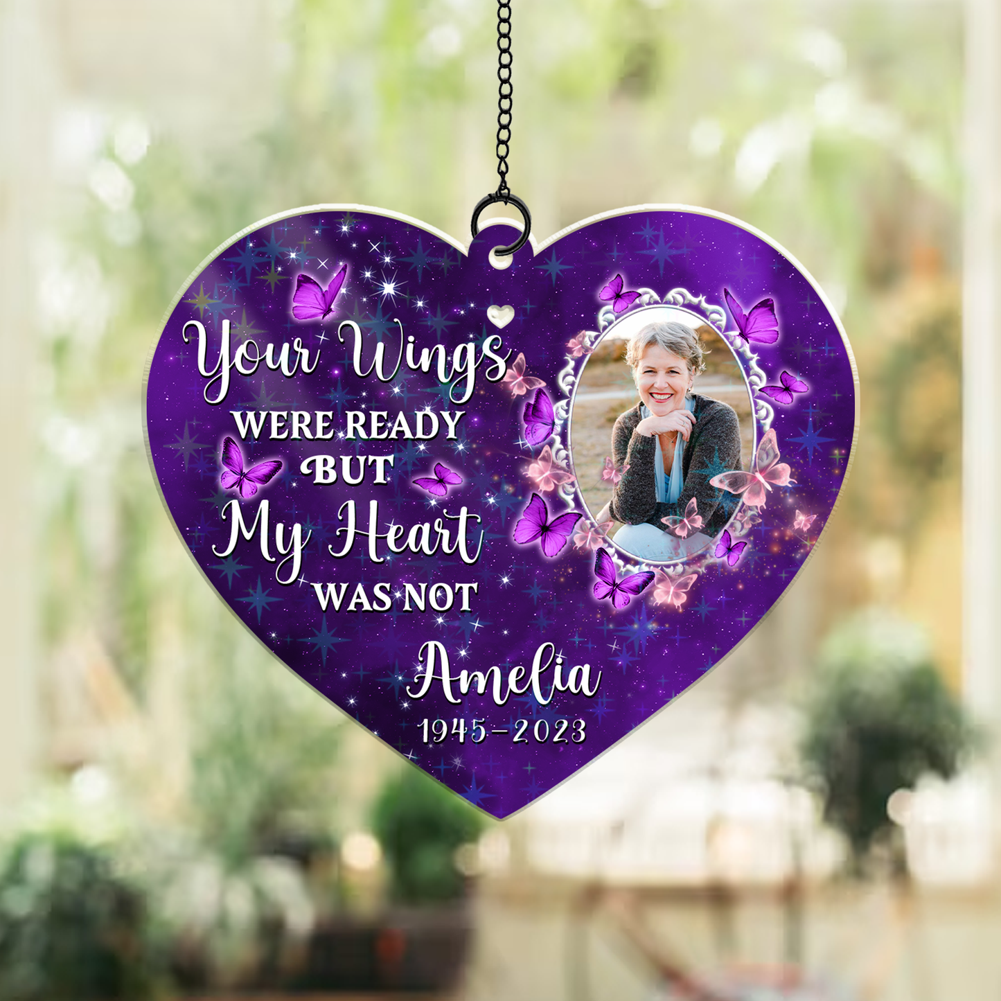 Your Wings Were Ready, But My Heart Was Not - Custom Shape Hologram Ornament