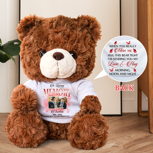 In Loving Memory - Memorial Personalized Custom Teddy Bear Plush