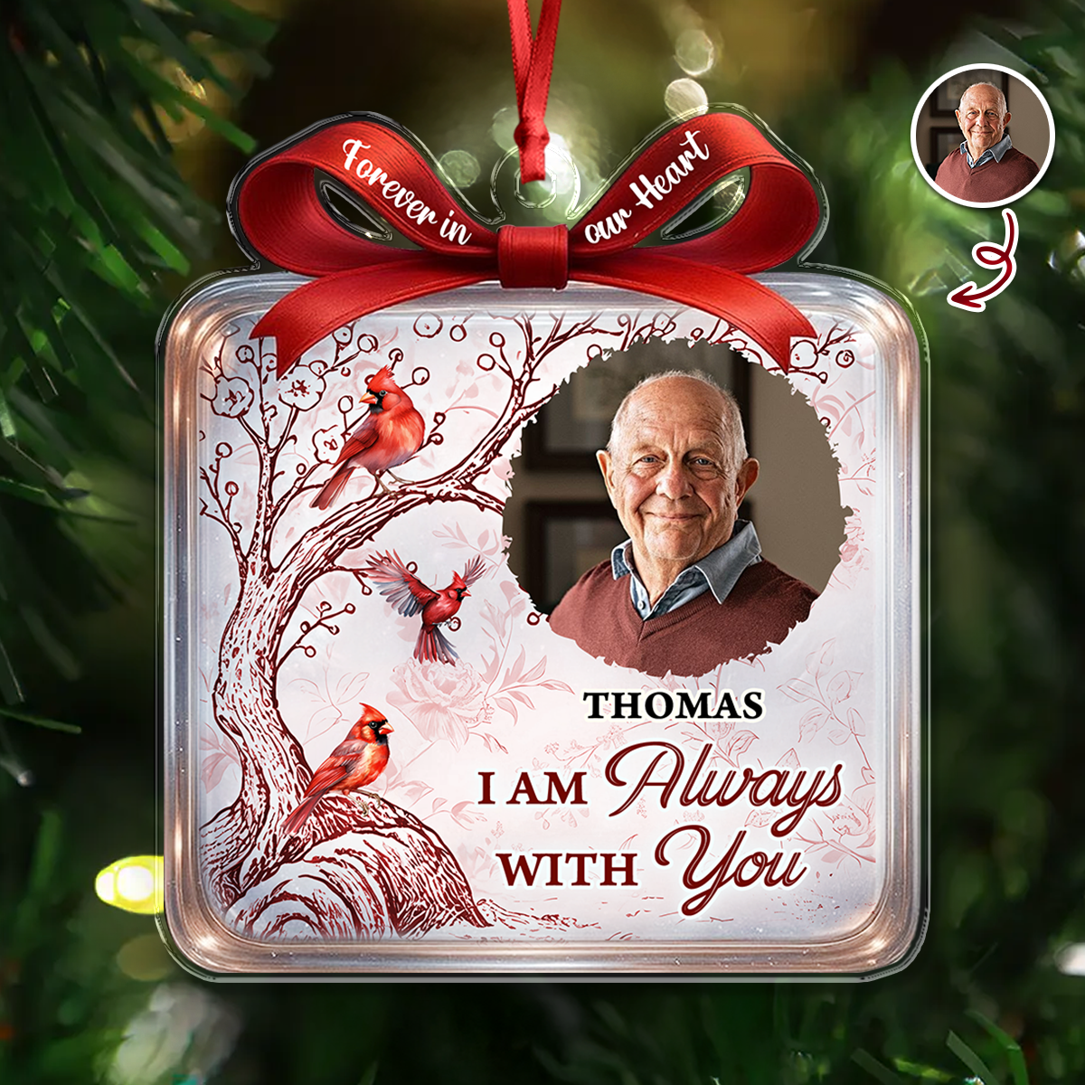 Memorial Box For Christmas - Personalized Custom Acrylic Ornament