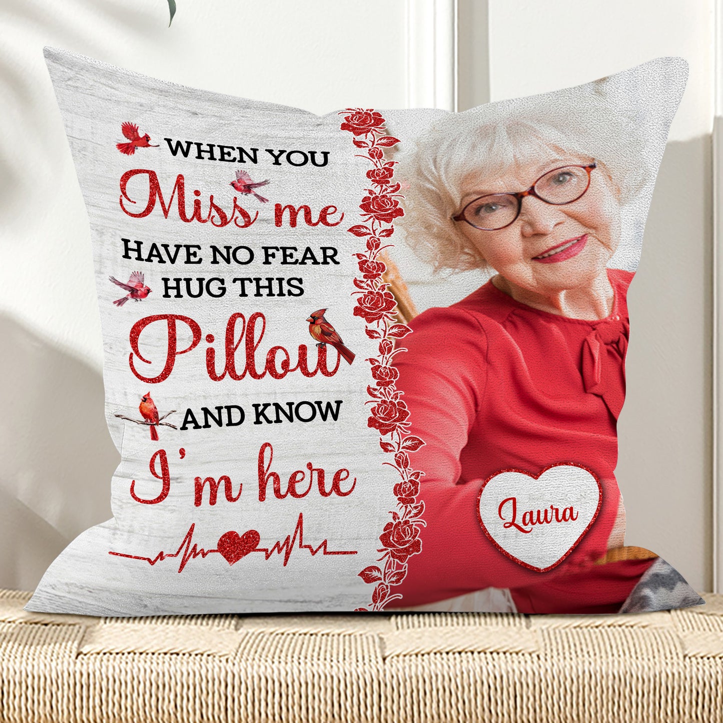 Memorial Personalized Custom Pillow - Sympathy Gift For Family Members