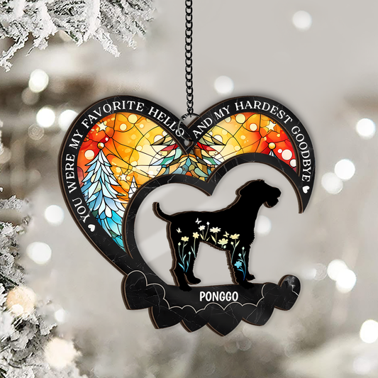 Heaven Gained A Furry Angel - Window Hanging Suncatcher Ornament