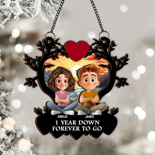 Together Forever - Custom Double Layer Wooden Ornament