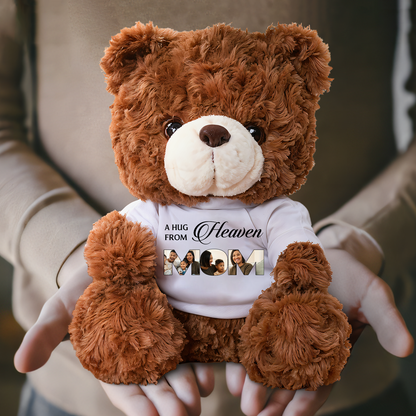 Mom and Dad A hug From Heaven - Memorial Personalized Custom Teddy Bear Plush