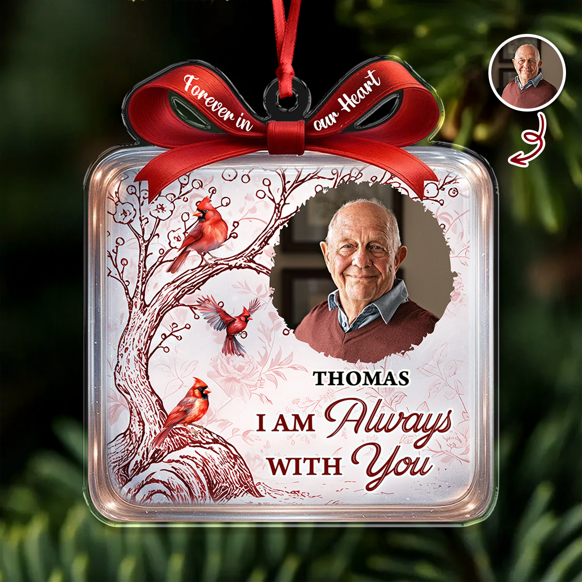 Memorial Box For Christmas - Personalized Custom Acrylic Ornament