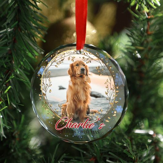 First Christmas Personalized - Personalized Custom Glass Ornament