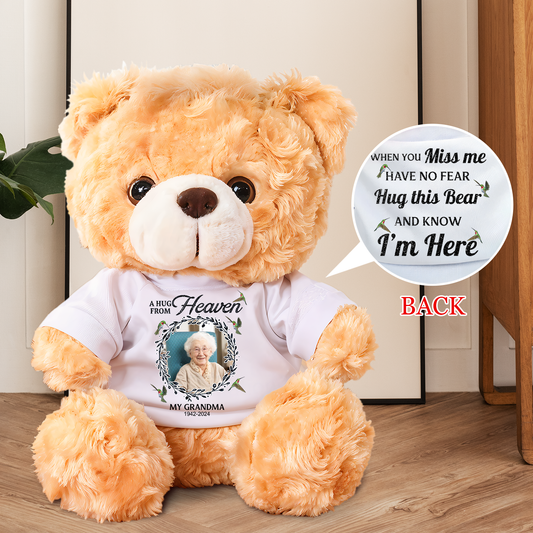A hug From Heaven Butterfly - Memorial Personalized Custom Teddy Bear Plush