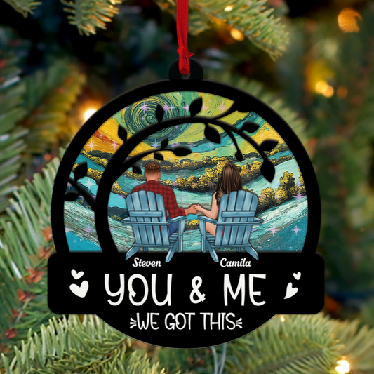You and Me We Got This - Custom Shape Hologram Ornament