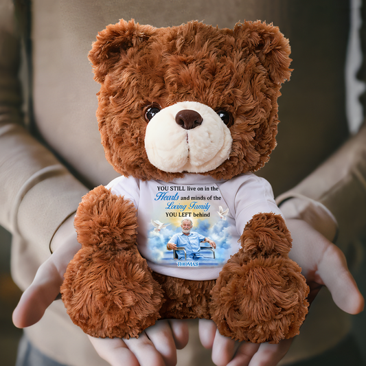 A hug From Heaven Sky - Memorial Personalized Custom Teddy Bear Plush