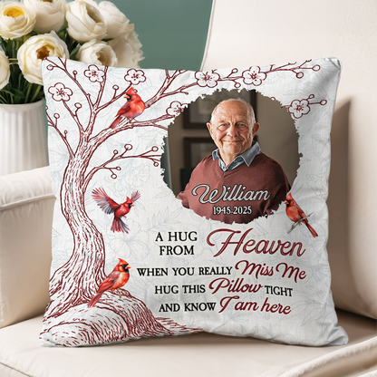 A Hug From Heaven Memorial Tree - Personalized Pillow (Insert Included)