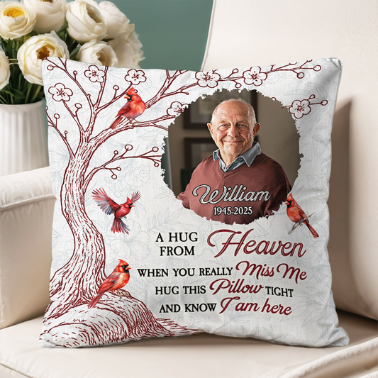 A Hug From Heaven Memorial Tree - Personalized Pillow (Insert Included)