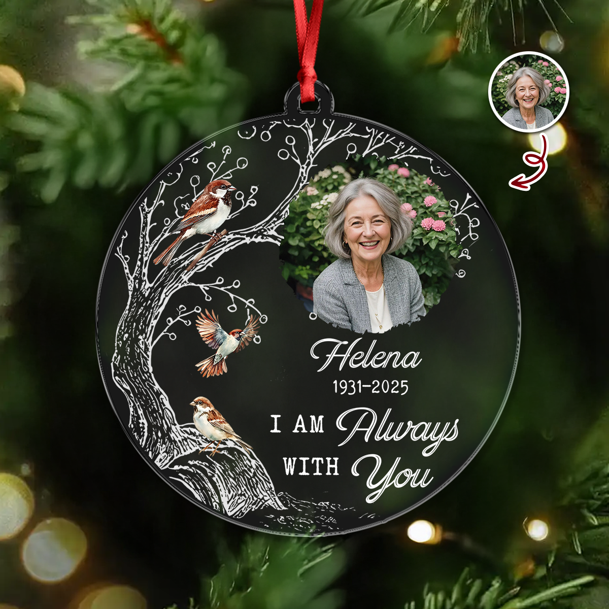 I Am Always With You Christmas - Personalized Custom Acrylic Ornament