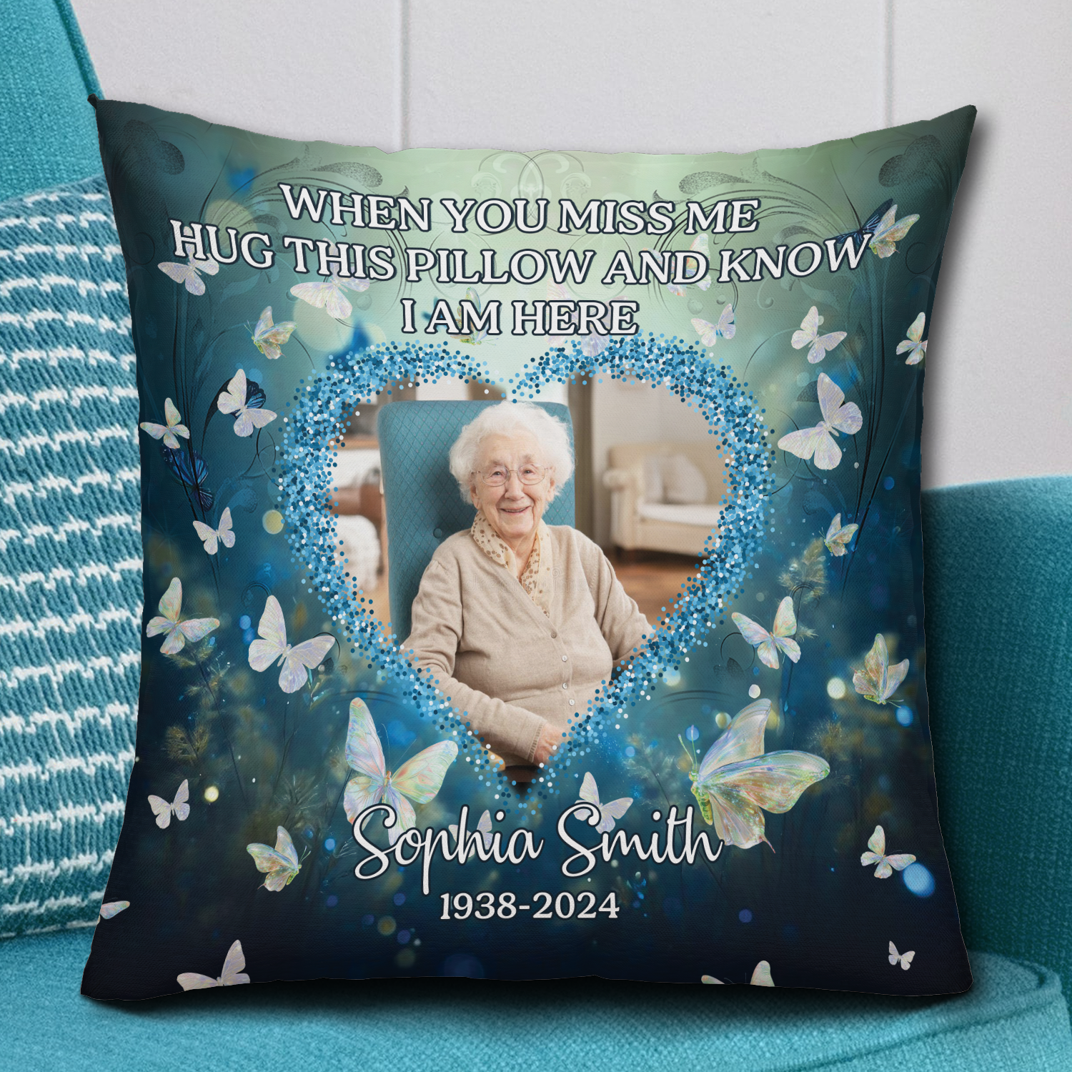 Have No Fear Hug This Pillow Butterfly Pillow - Memorial Pillow