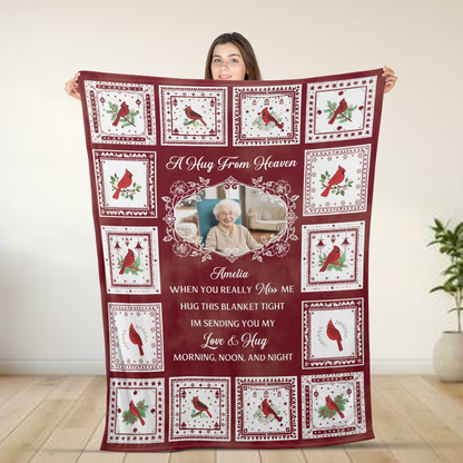 Here By Your Side Memorial Sympathy - Personalized Custom Blanket