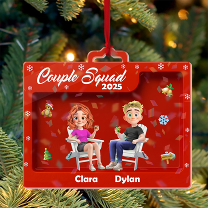 Couple Squad - Custom Shape Hologram Ornament