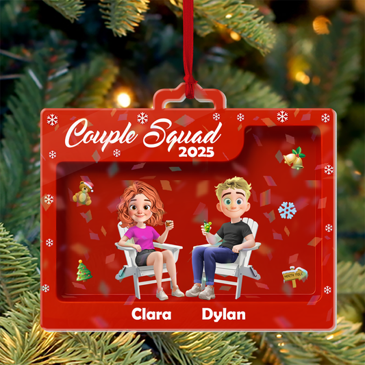 Couple Squad - Custom Shape Hologram Ornament