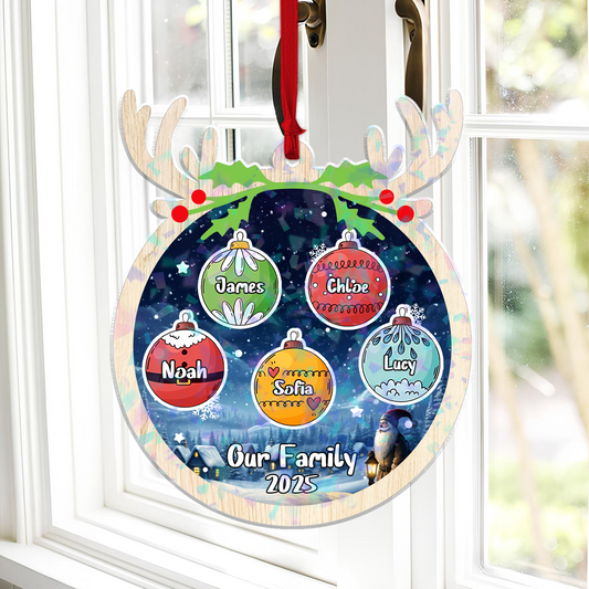 Christmas Ornament Family Ball - Custom Shape Hologram Ornament