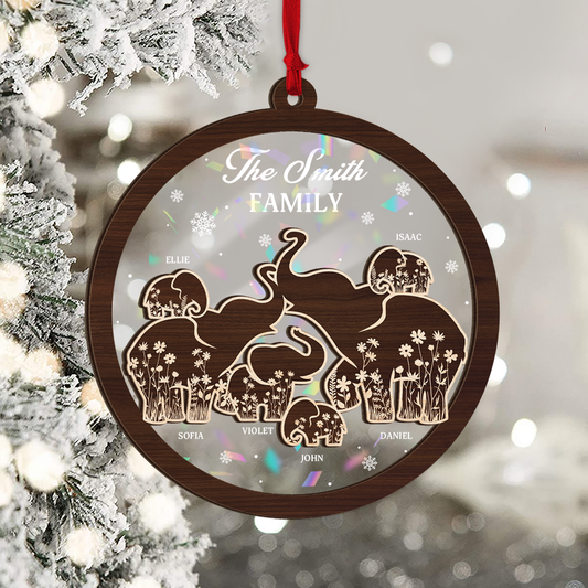 Mom Everything We Are You Helped Us To Be Ornament - Custom Shape Hologram Ornament