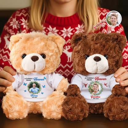 A Cuddle From Heaven - Memorial Personalized Custom Teddy Bear Plush
