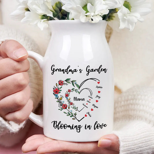 Garden Blooming With Love - Personalized Ceramic Flower Vase - Sympathy Gift