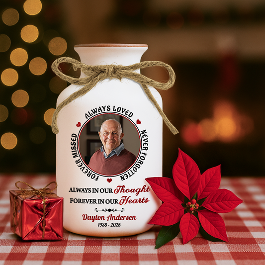I Miss You - Personalized Ceramic Flower Pot - Memorial Gift