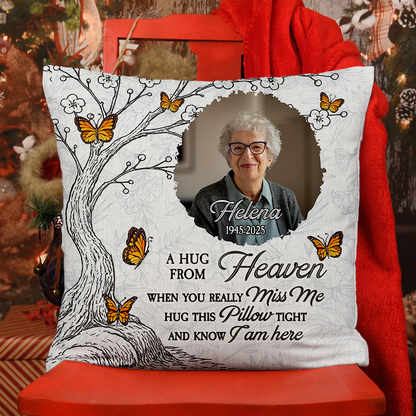 A Hug From Heaven Memorial Tree - Personalized Pillow (Insert Included)