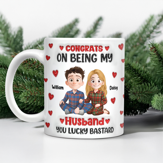 Congrats My Husband - Personalized Custom 3D Inflated Effect Mug