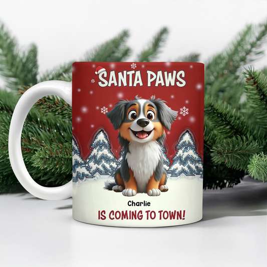 Santa Paws - Personalized Custom 3D Inflated Effect Mug