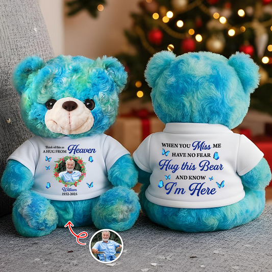 Think Of This As A Hug My Love - Memorial Personalized Custom Teddy Bear Plush