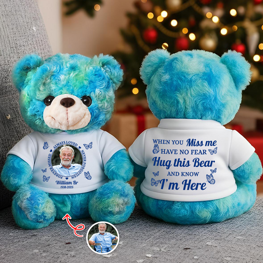 Always Loved Never Forgotten - Memorial Personalized Custom Teddy Bear Plush