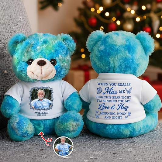 Hug This When You Miss Me - Personalized Memorial Custom Teddy Bear Plush