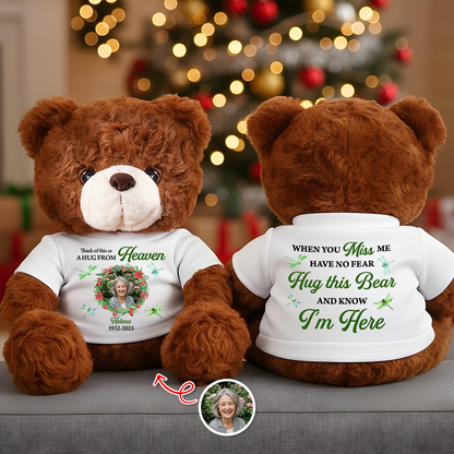 Think Of This As A Hug My Love - Memorial Personalized Custom Teddy Bear Plush
