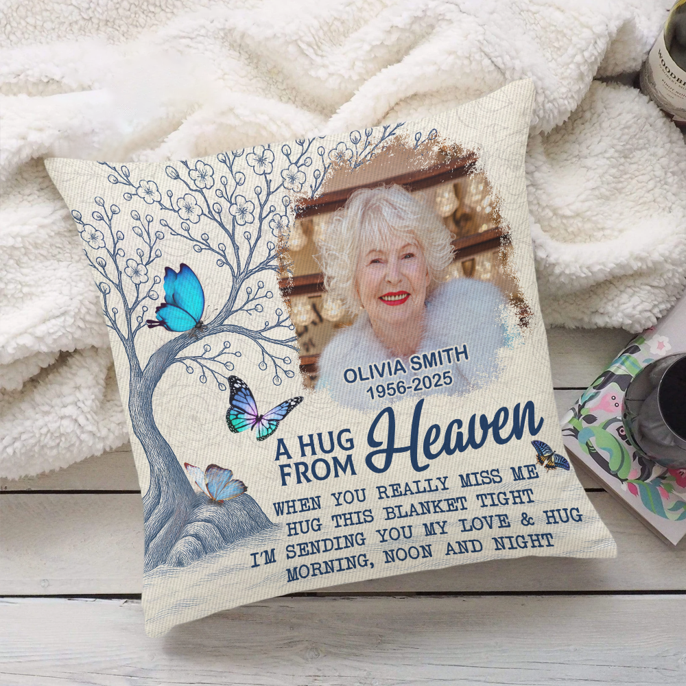 Hug This Pillow When You Miss Me Cardinal - Sympathy Gift For Family Members