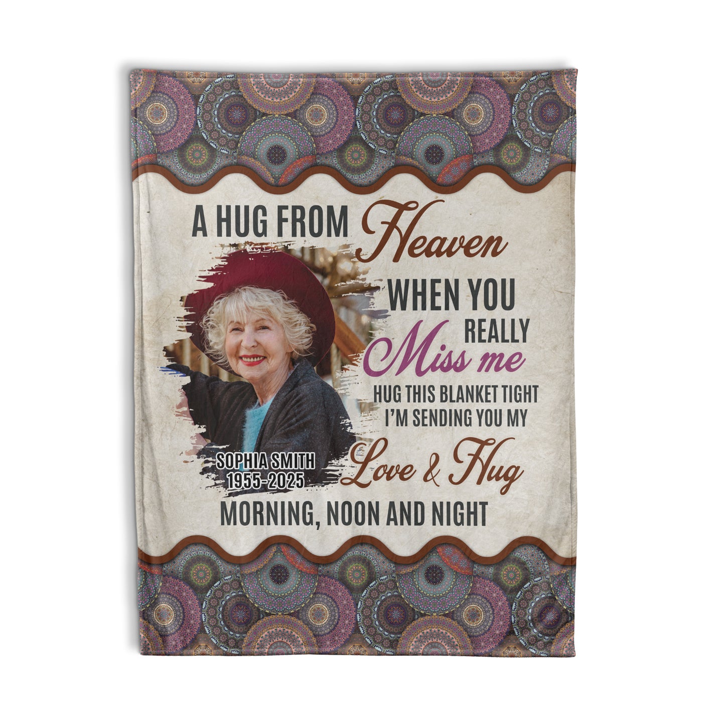 A Hug From Heaven - Memorial Personalized Custom Blanket Gift For Family Members