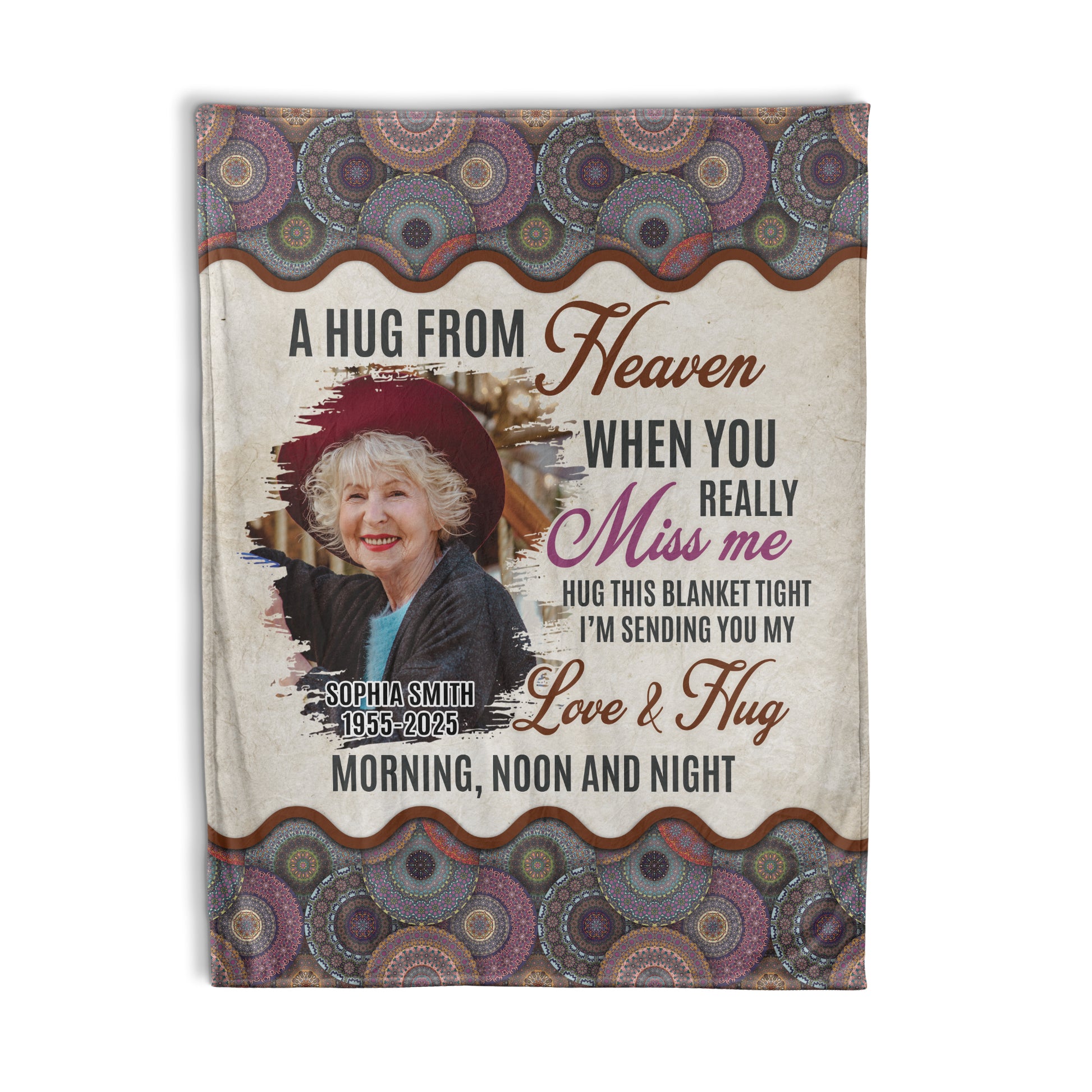 A Hug From Heaven - Memorial Personalized Custom Blanket Gift For Family Members