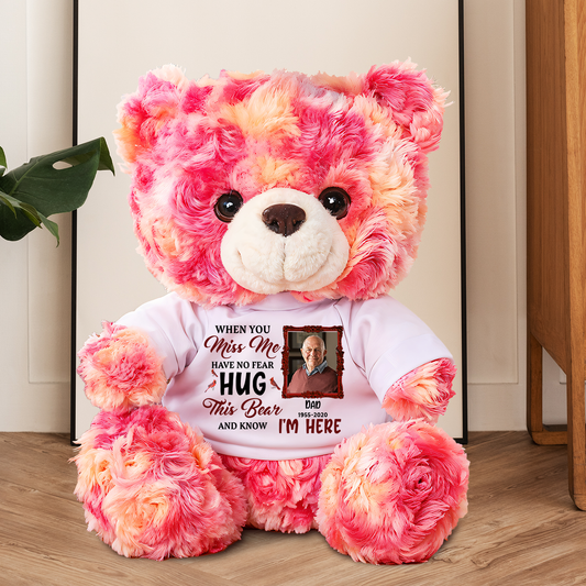 Pet Loss Hug This Bear - Memorial Personalized Custom Teddy Bear Plush