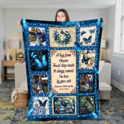A Hug From Heaven - Memorial Personalized Custom Blanket Gift For Family Members
