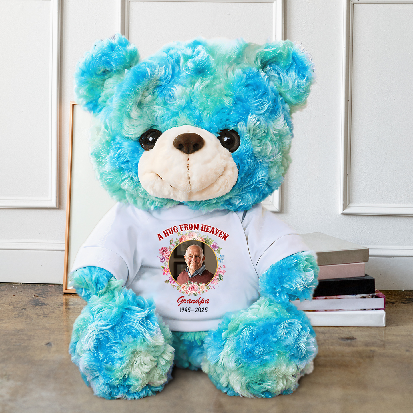 Hug This Bear Custom Photo - Memorial Personalized Custom Teddy Bear Plush