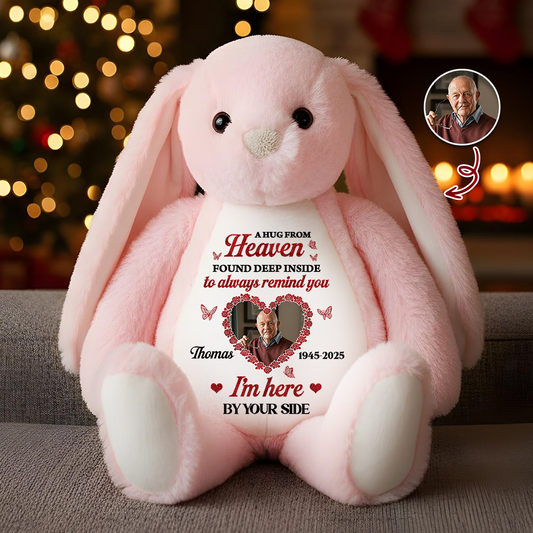 Found Deep Inside - Memorial Personalized Custom Bunny Plush - Sympathy Gift