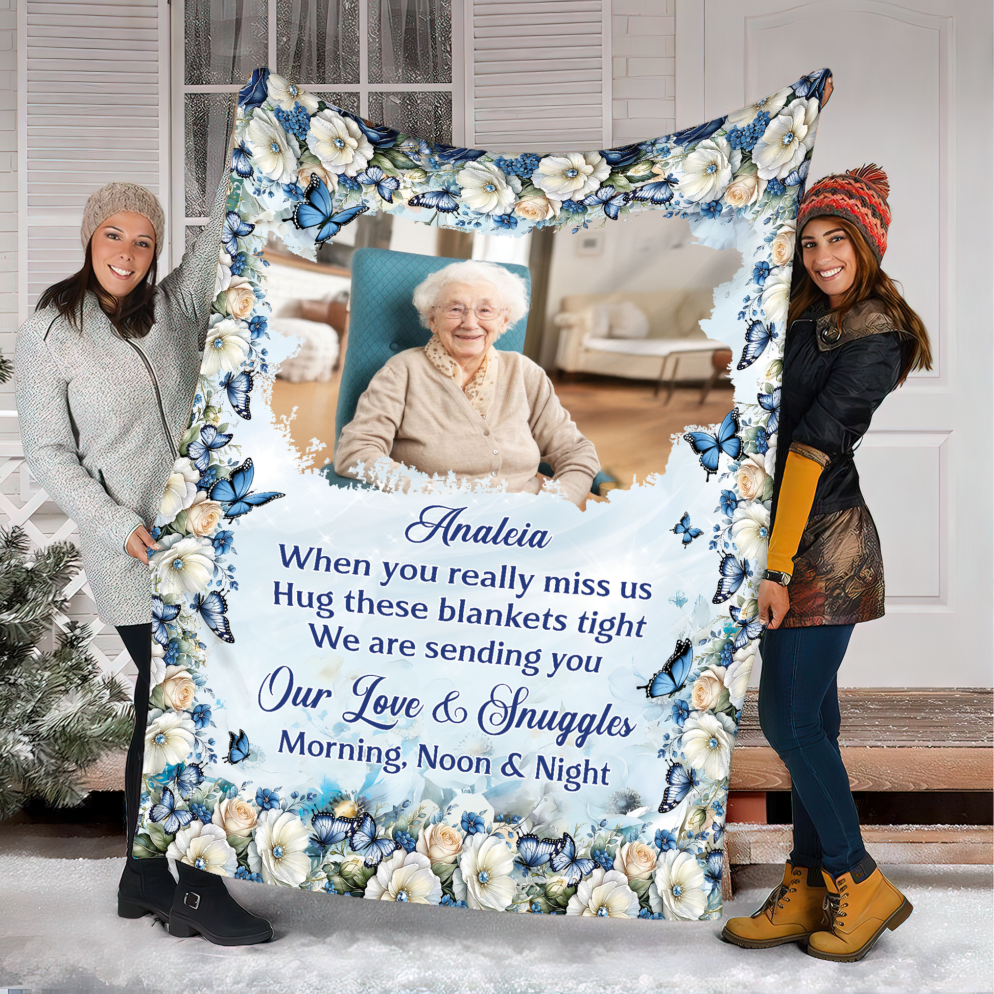 Hug This Flower Blanket - Personalized Custom Blanket