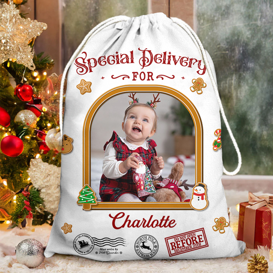 Christmas Delivery For Cookie Christmas Sack - Customized Canvas Drawstring Bags