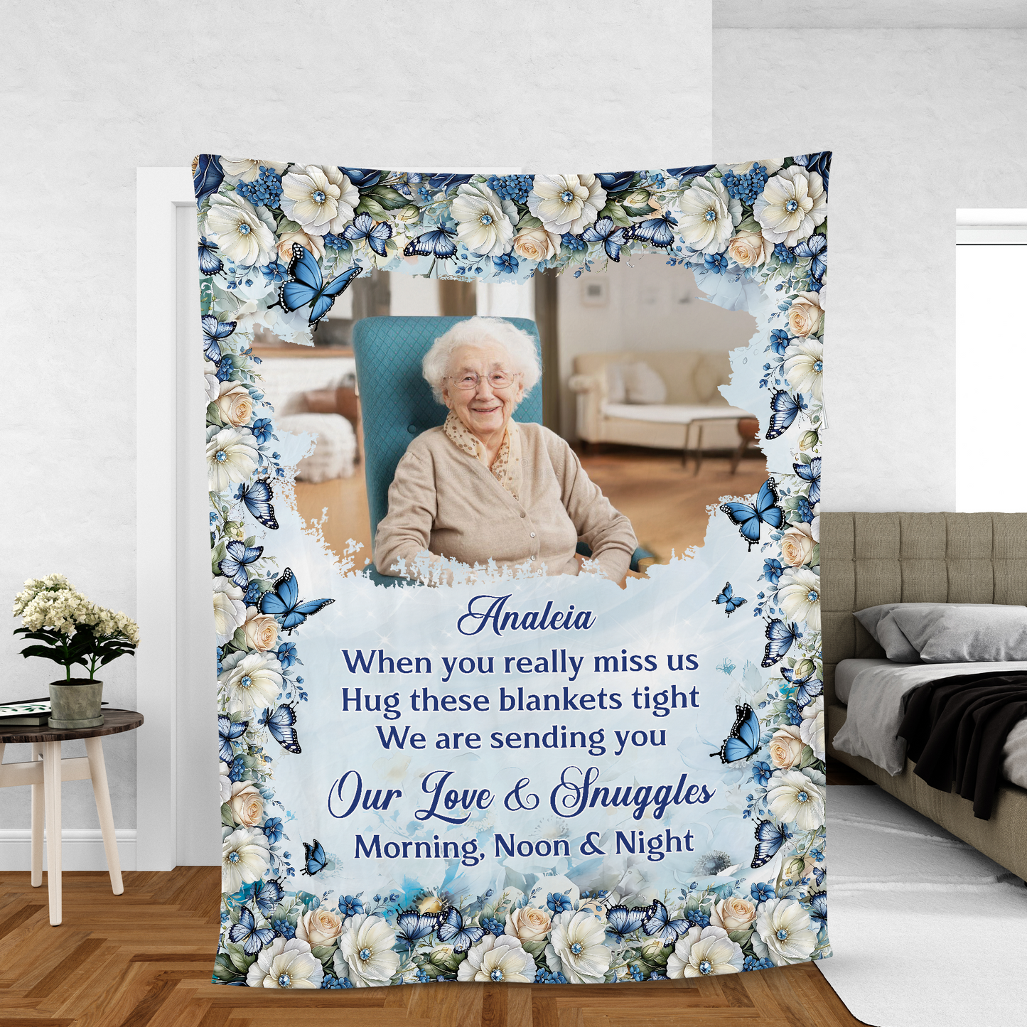 Hug This Flower Blanket - Personalized Custom Blanket