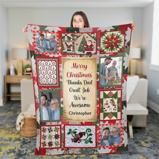 Merry Christmas - Personalized Custom Blanket
