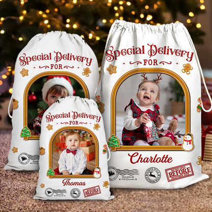 Christmas Delivery For Cookie Christmas Sack - Customized Canvas Drawstring Bags