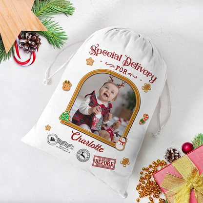 Christmas Delivery For Cookie Christmas Sack - Customized Canvas Drawstring Bags